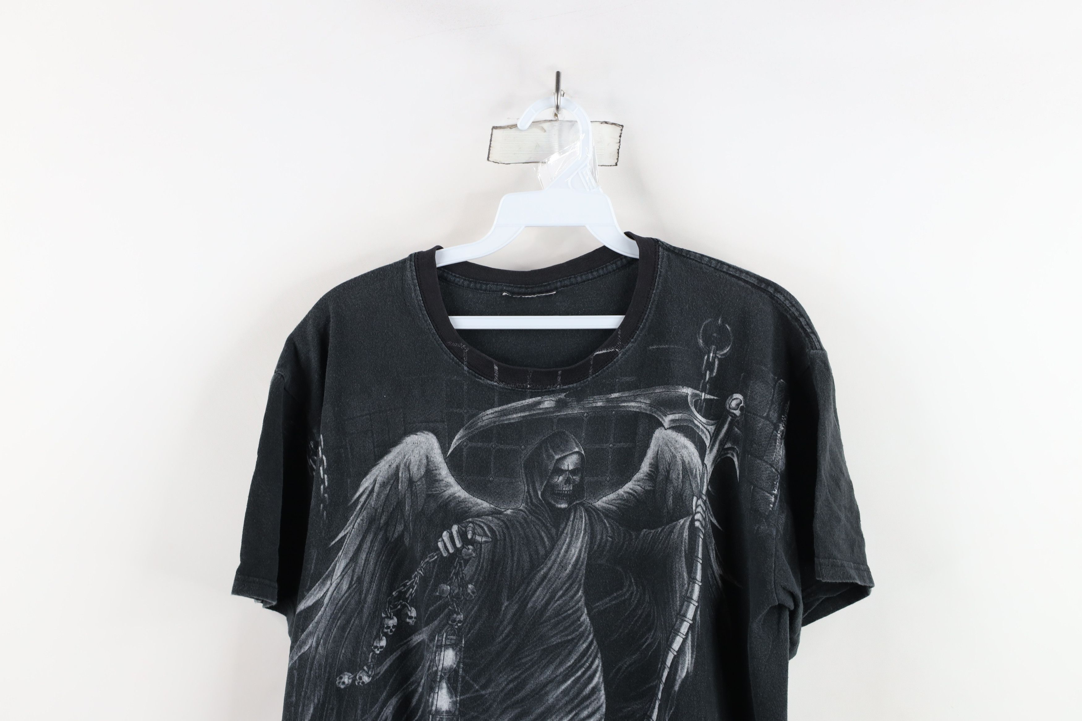 Vintage Vintage 90s Y2K Streetwear Grim Reaper Skull MMA T-Shirt Size US M / EU 48-50 / 2 - 2 Thumbnail
