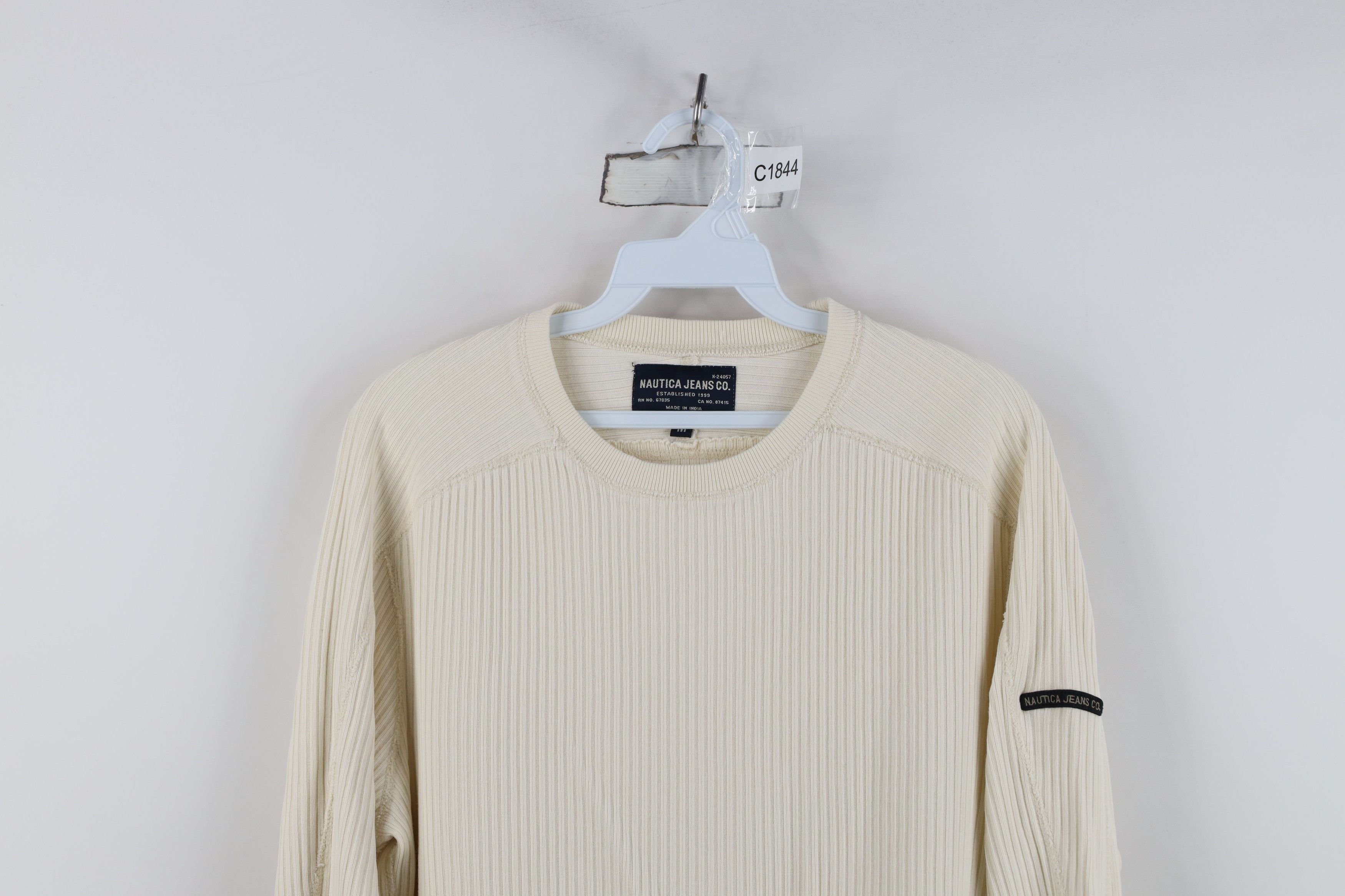 Nautica Vintage 90s Nautica Cotton Ribbed Knit Long Sleeve T-Shirt Size US M / EU 48-50 / 2 - 2 Thumbnail