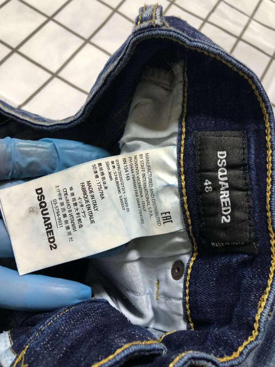 Dsquared2 Dsquared2 Vintage Floral Fish Pockets Distressed Denim Jeans Size US 32 / EU 48 - 16 Thumbnail