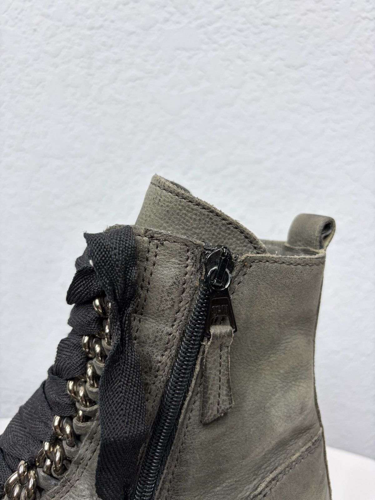 If Six Was Nine AS 98 Vibe Artisan Black Leather Side Zip Ankle Biker Boots Size US 7.5 / EU 40-41 - 13 Thumbnail