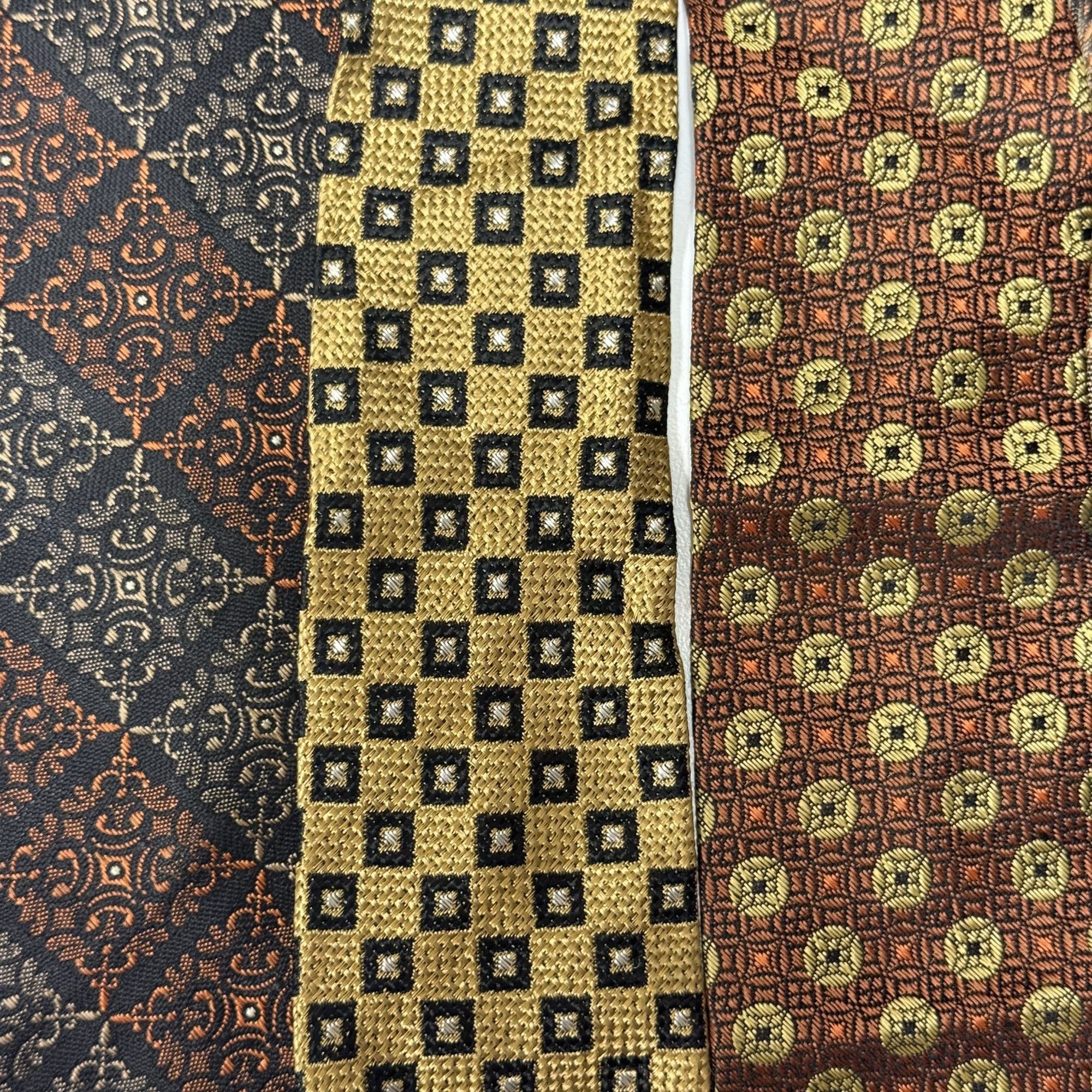 Towncraft 5 pc 50's ROCKABILLY Necktie LOT SKINNY RAYON GEOMETRIC Ties Size ONE SIZE - 2 Thumbnail