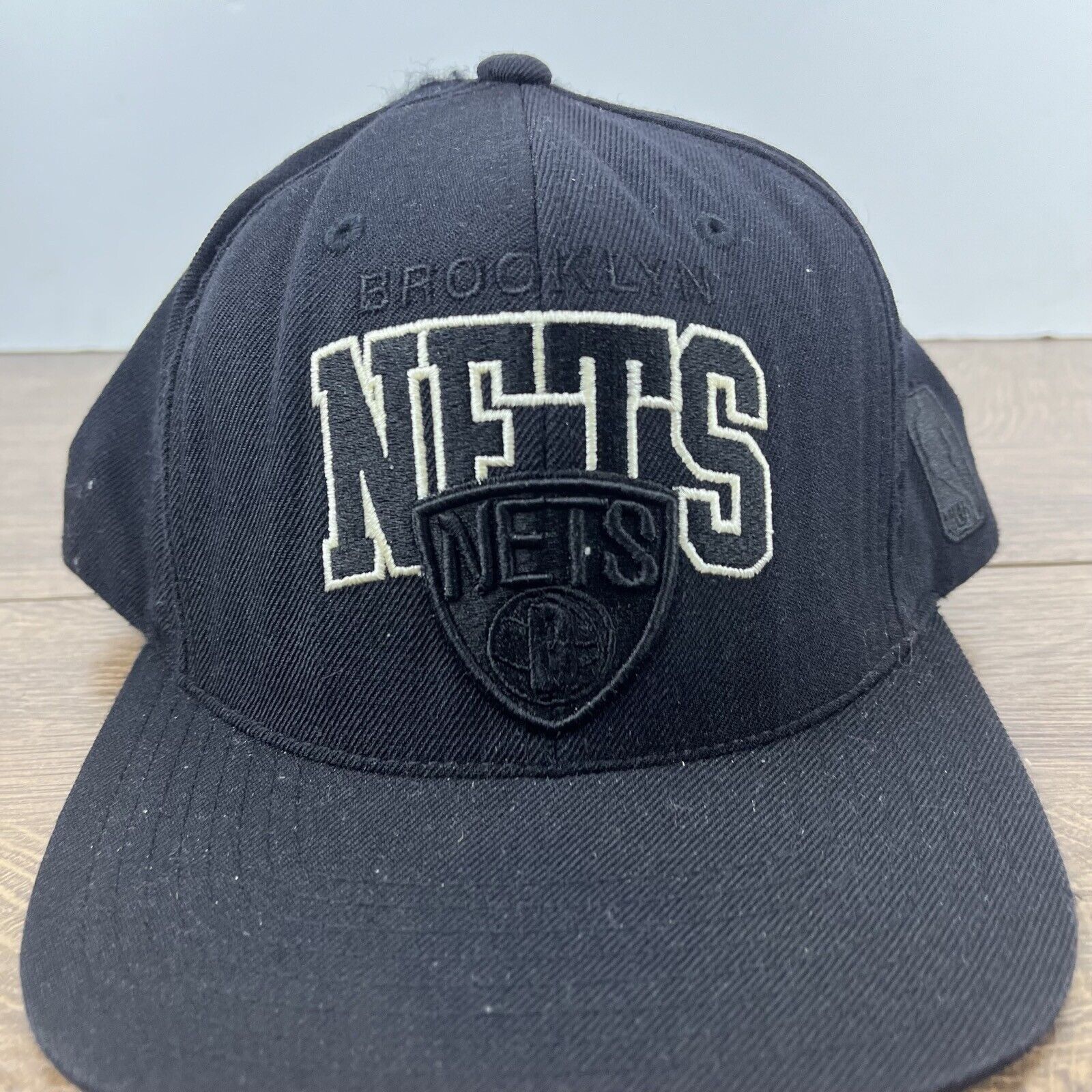 Mitchell & Ness Brooklyn Nets Snapback Hat Black Mitchell & Ness Adjustable Size ONE SIZE - 7 Thumbnail
