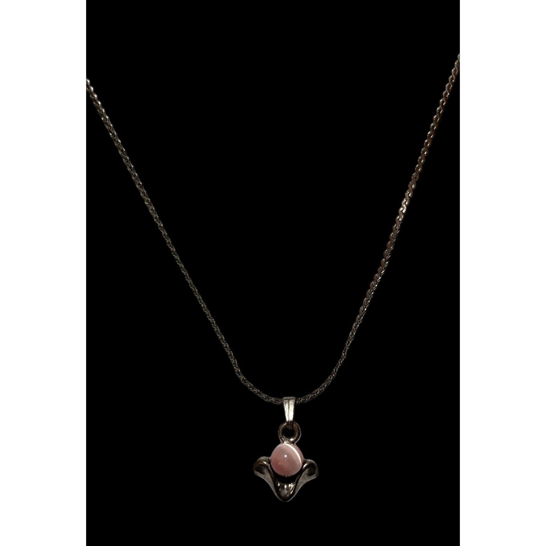 Other Minimalist Pink Cateye Abstract Pendant Necklace Size ONE SIZE - 1 Thumbnail