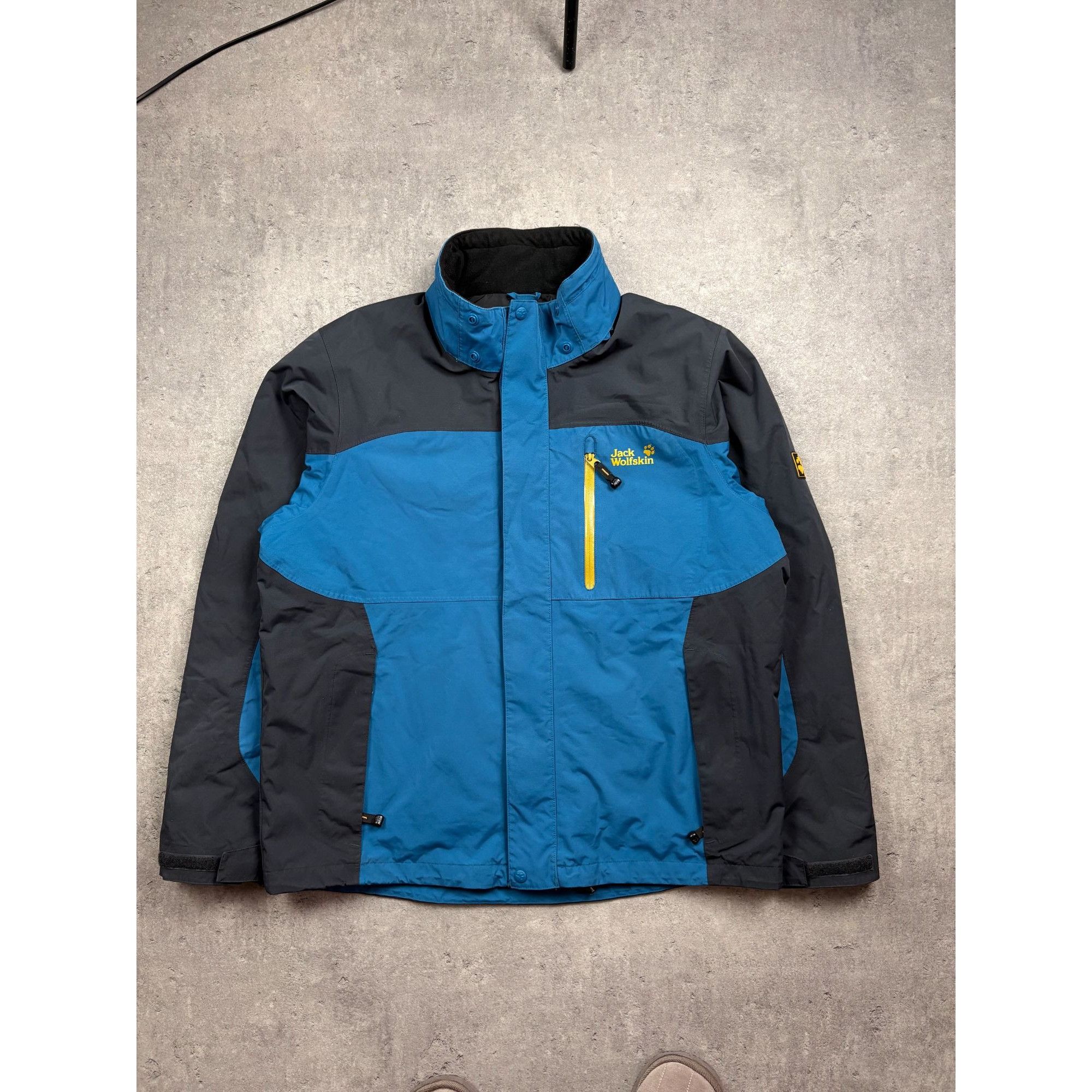 Jack Wolfskin Jack Wolfskin Mens Blue & Black Waterproof Jacket With Fleec Size US L / EU 52-54 / 3 - 1 Thumbnail