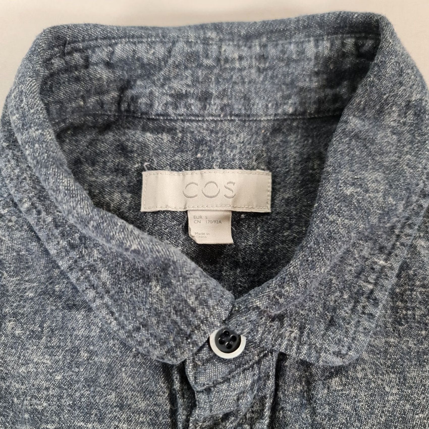 Cos COS Mens Shirt Blue Small Linen Blend Breathable Button Up Summer Holiday Shirt Mens Small Blue Linen Blend Size US S / EU 44-46 / 1 - 3 Thumbnail