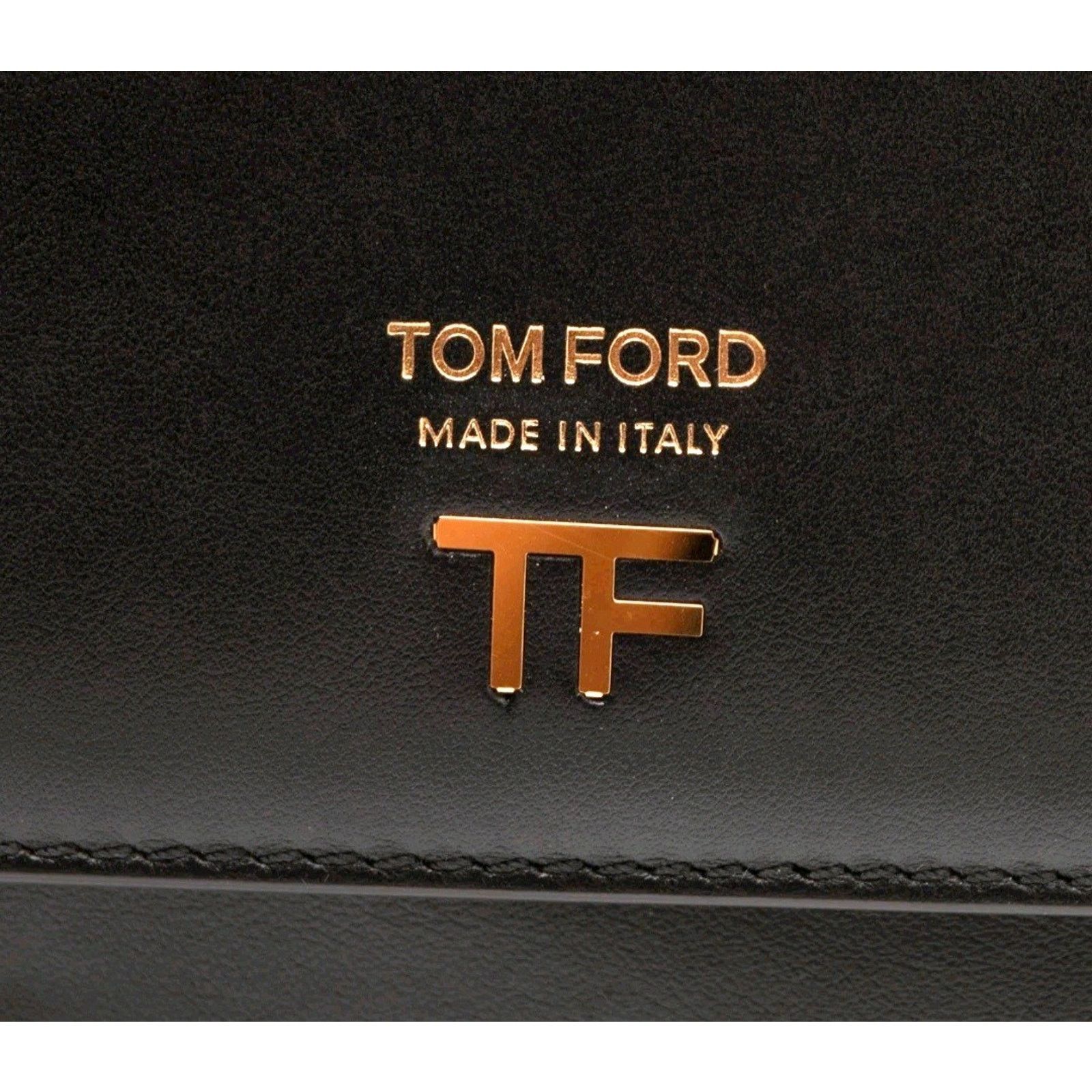 Tom Ford RRP$3200 TOM FORD Leather Satchel Bag Logo Metal Handle Size ONE SIZE - 6 Thumbnail