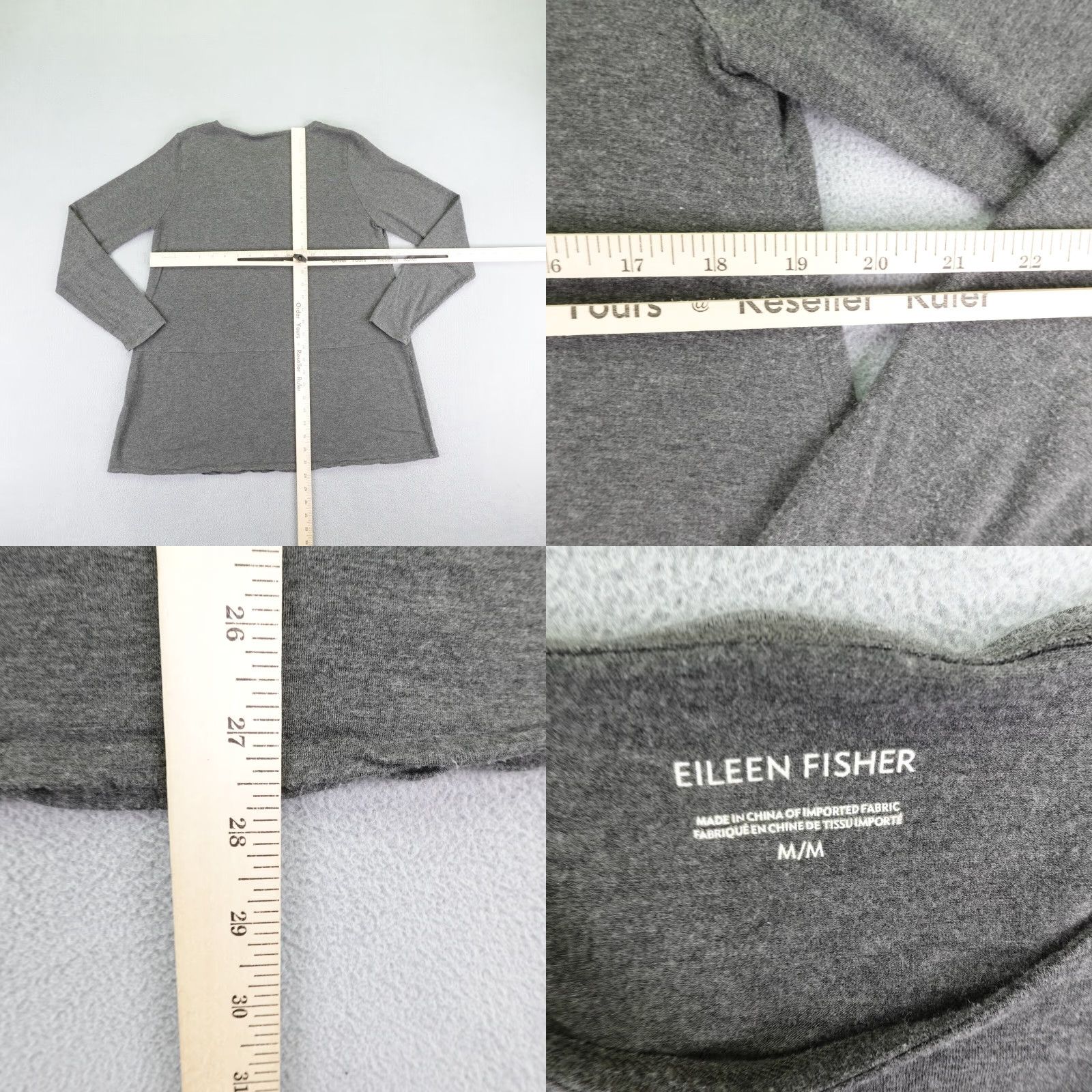 Eileen Fisher Eileen Fisher Shirt Women M Gray Knit Pullover Crew Neck Lightweight Casual T-Shirt Womens Size M / US 6-8 / IT 42-44 - 8 Thumbnail