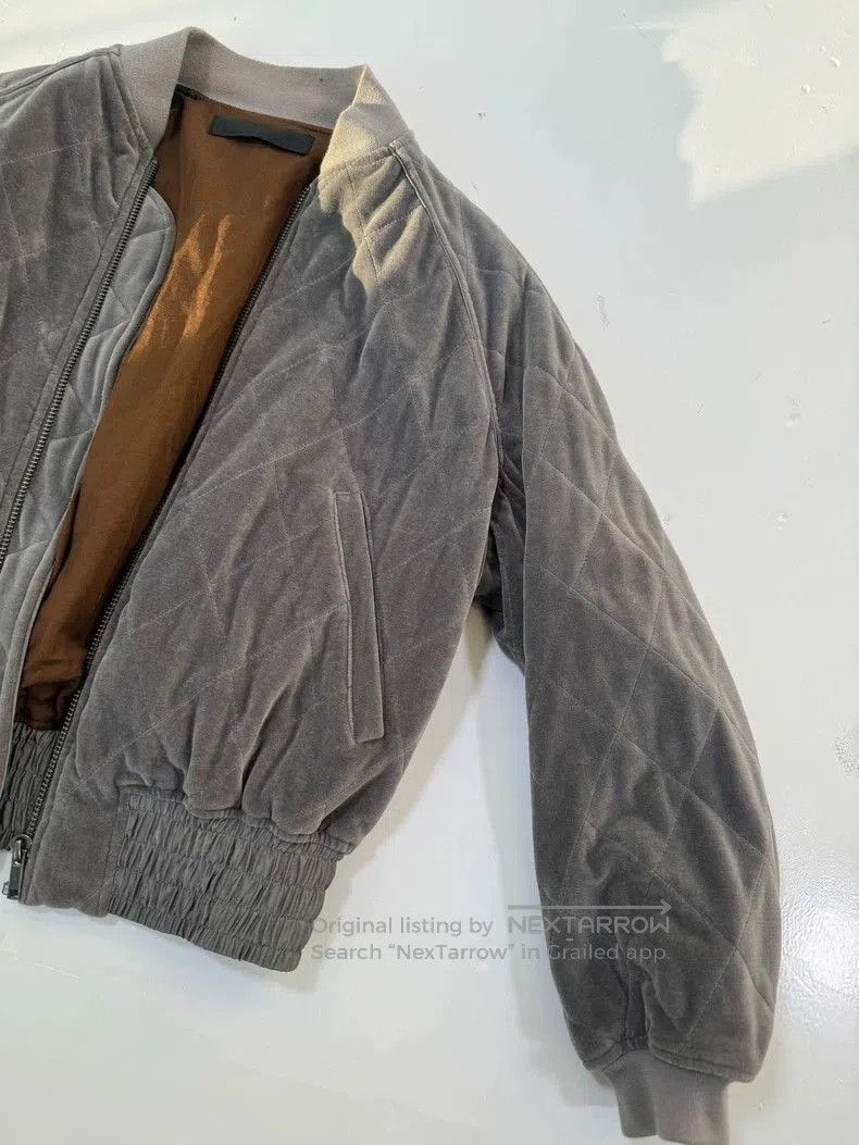 Haider Ackermann Velvet Bomber Jacket in Grey. Size US XS / EU 42 / 0 - 3 Thumbnail
