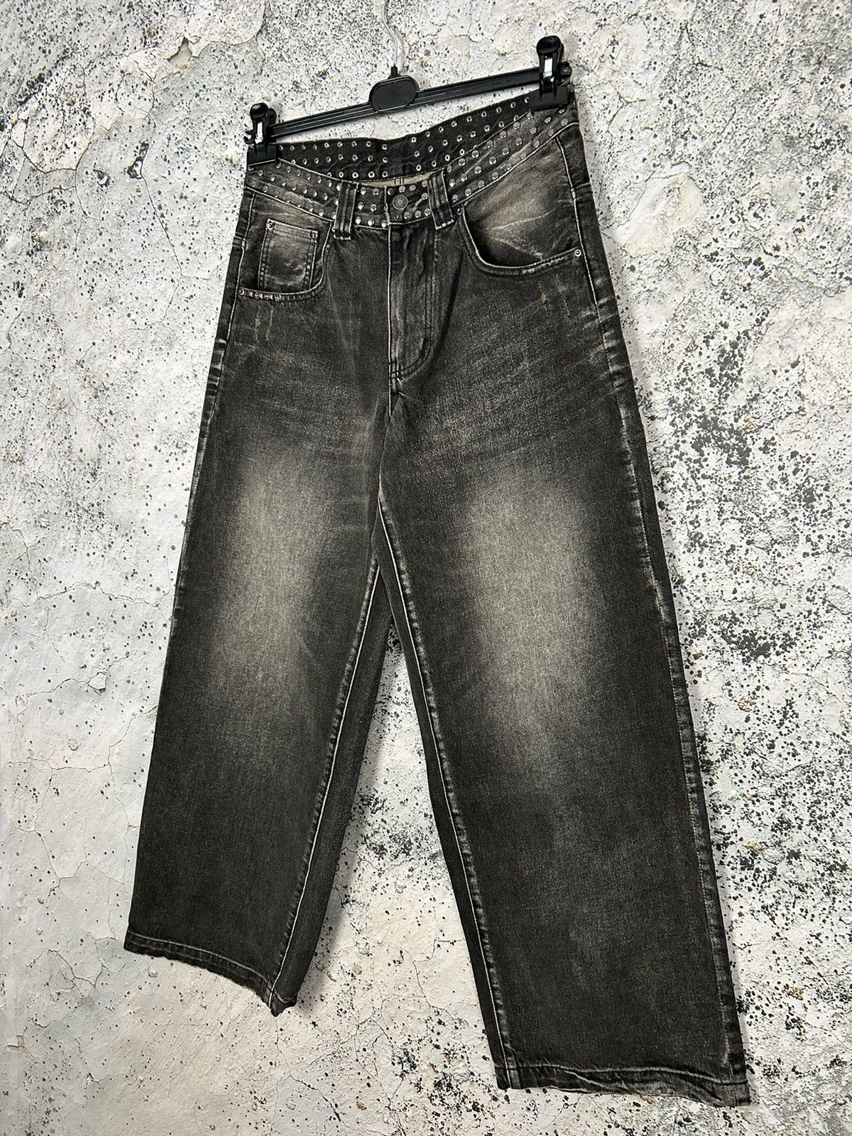 Jaded London Colossus Fit Black Distressed Denim Jeans Rare