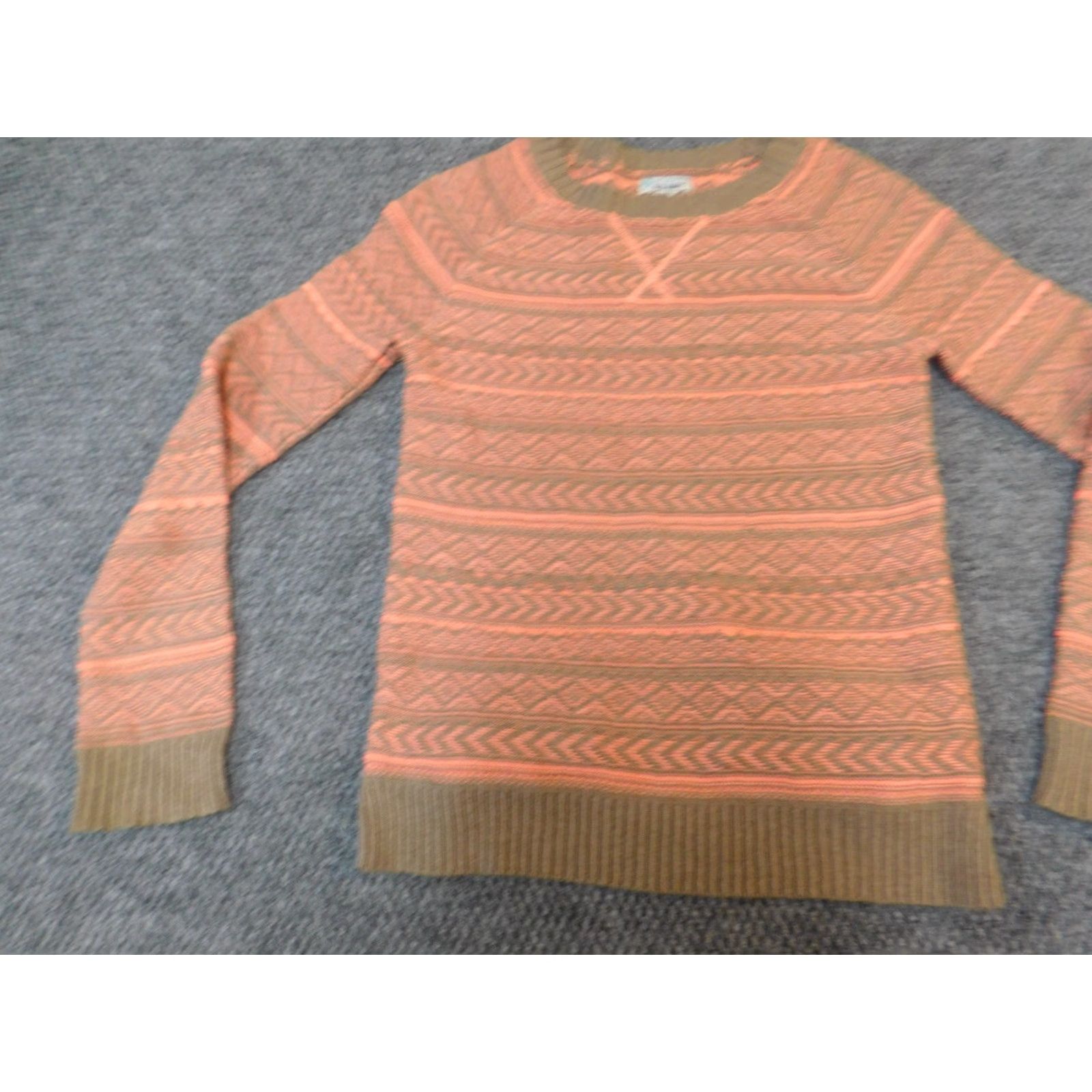 Old Navy Old Navy Sweater L Blue Multicolor Cable-Knit Crew Neck Pullover Size L / US 10 / IT 46 - 3 Thumbnail