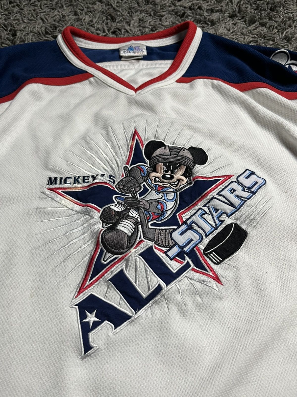 Mickey Mouse Vintage Disney Mickey’s All Stars Hockey Jersey 90s Size US XL / EU 56 / 4 - 3 Thumbnail