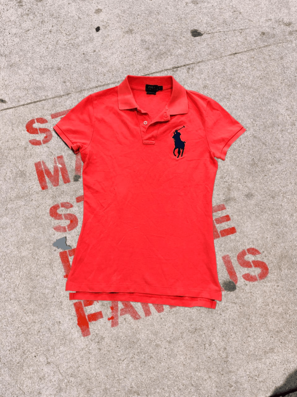 Polo Ralph Lauren Vintage Polo Ralph Lauren BIG Logo Polo T-Shirt Size S / US 4 / IT 40 - 1 Thumbnail