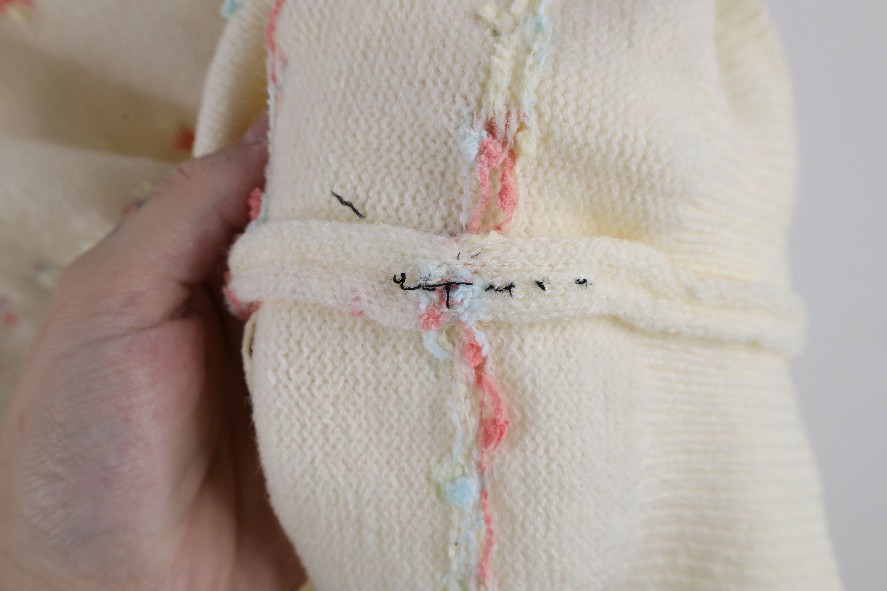 Vintage Vintage 90s Streetwear Knit Flared Sleeve Sweater Pastel Size XL / US 12-14 / IT 48-50 - 8 Thumbnail