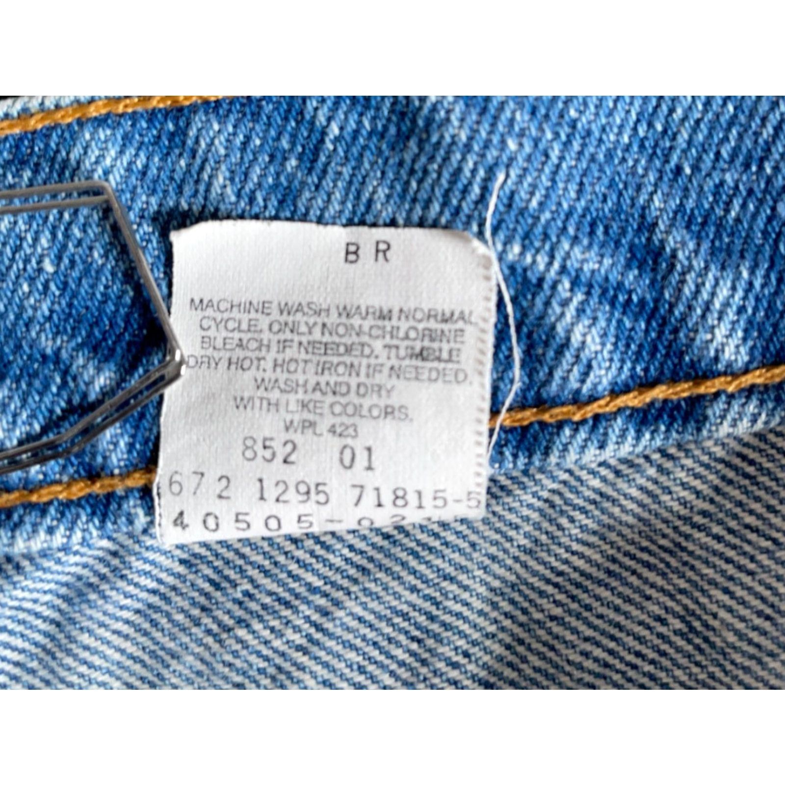 Levi's VINTAGE Levi's 505 Jeans Casual Denim Straight Blue 90s 34x31/38x32 Mens Regular Zip Fly Orange Tab{" "}Jeans Size US 34 / EU 50 - 4 Thumbnail