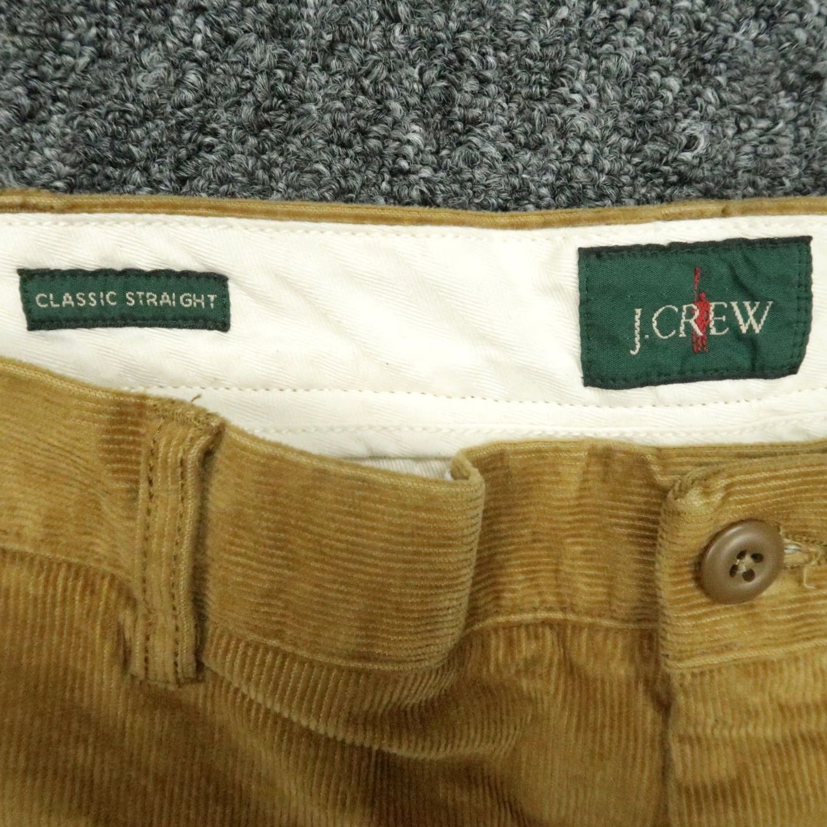 J.Crew J.CREW Pants Mens 38x32 Corduroy Brown Classic Straight Stretch Chino Pockets Casual Workwear Cotton Spandex Front Flat Front Regular Inseam 32 Mens Size US 38 / EU 54 - 3 Thumbnail