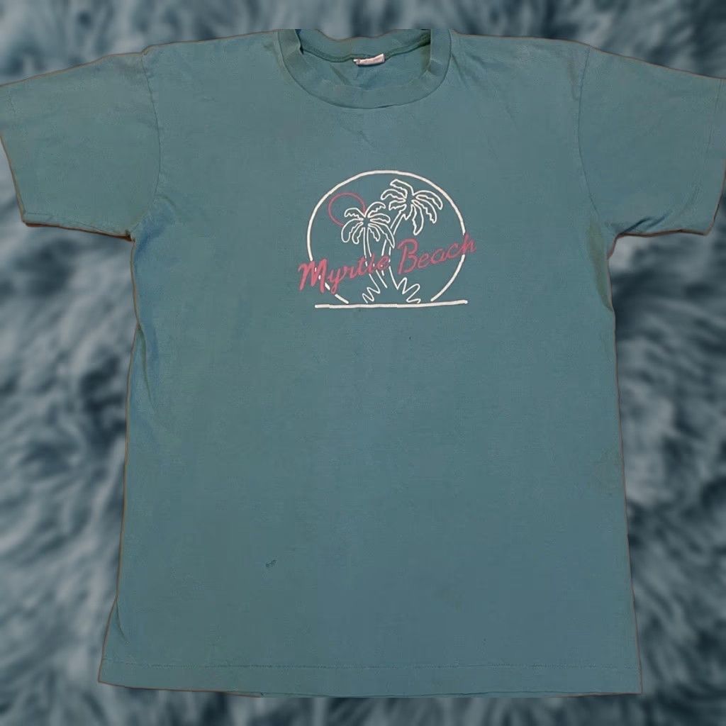 Vintage VINTAGE Myrtle Beach 80s Faded Shirt L USA Surf Beach Grunge Art Ocean Pacific Single Stitch T-Shirt Men USA 90s Size US L / EU 52-54 / 3 - 1 Thumbnail