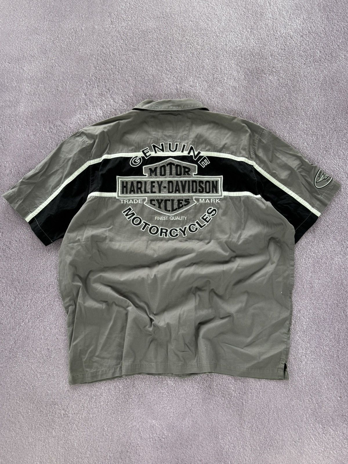 Harley Davidson Harley Davidson Shirt Button Up Short Sleeve Size US XXL / EU 58 / 5 - 1 Thumbnail
