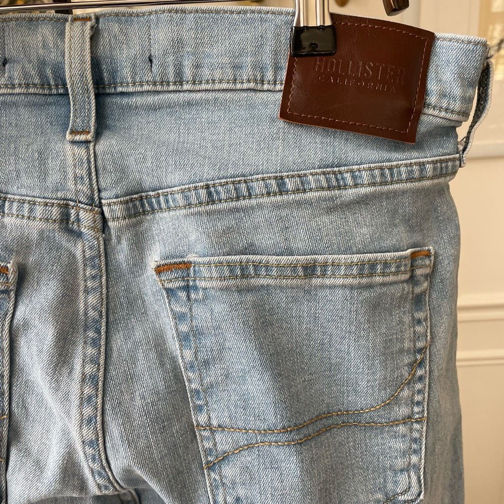 Hollister Hollister Straight Leg Epic Flex Light Wash Jeans 31 x 31 Size US 31 - 5 Thumbnail