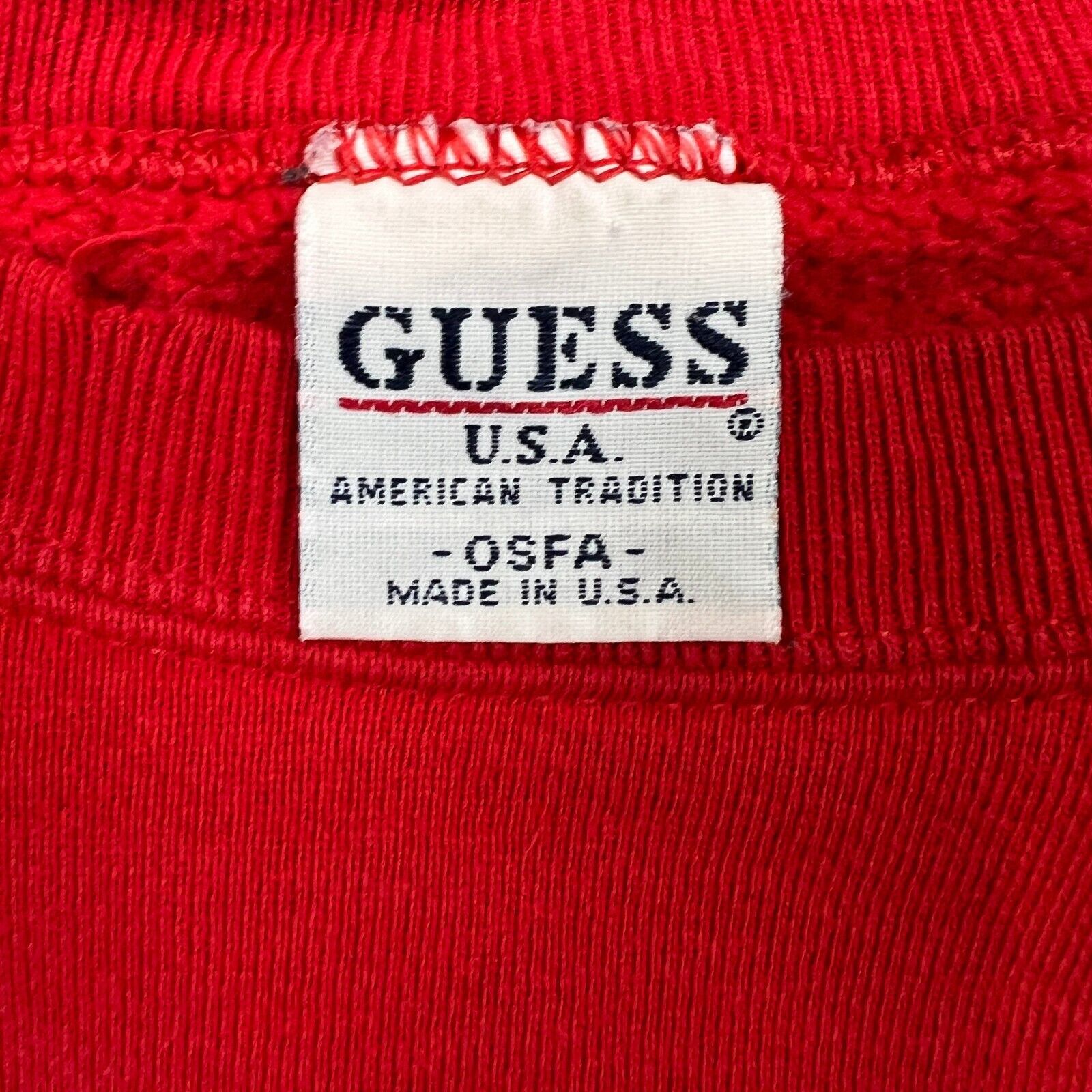 Guess × Vintage Guess USA Sweatshirt Small America Spell Out 90s Crewneck Size US S / EU 44-46 / 1 - 8 Thumbnail