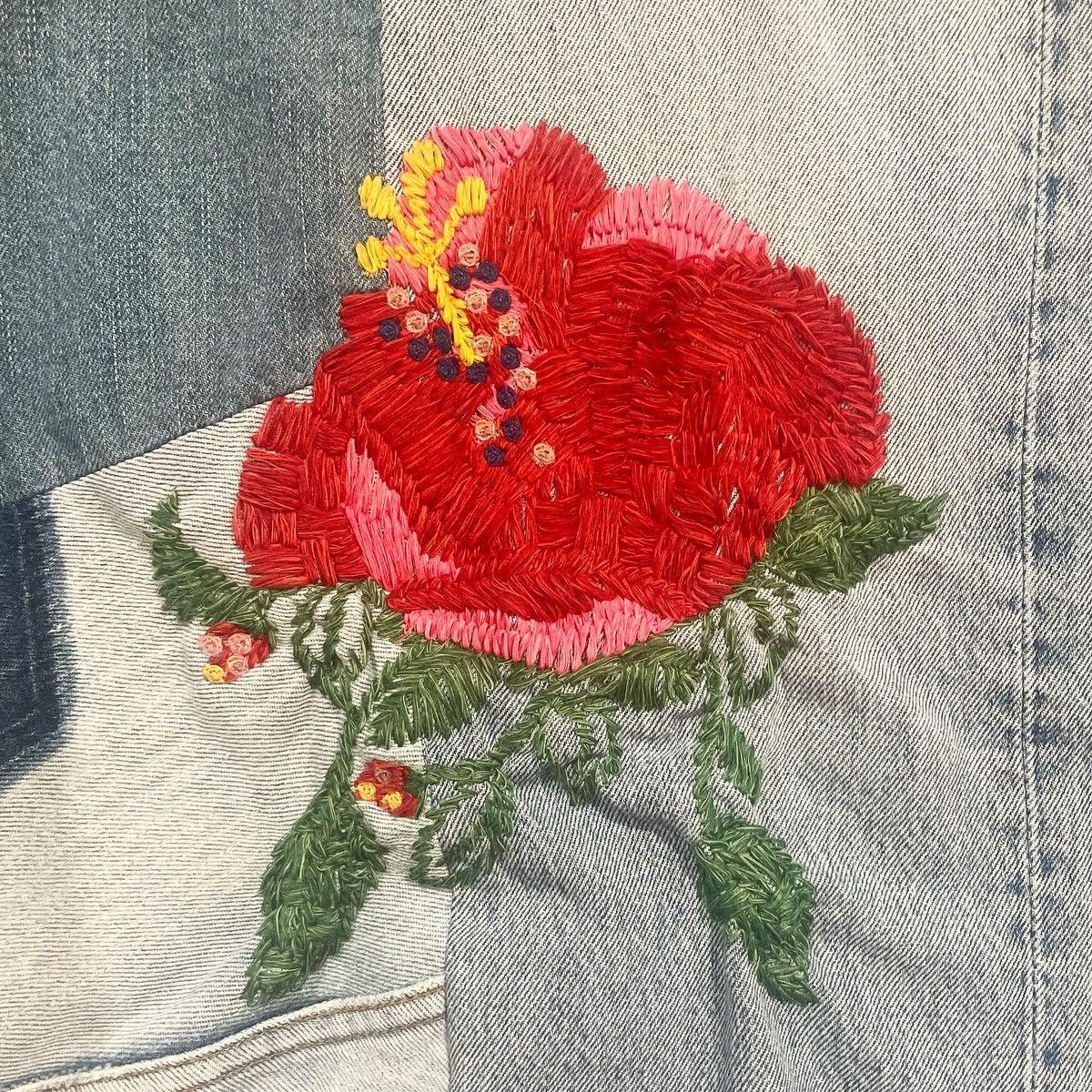 Kapital Kapital SS16 Souvenir Denim Palm Tree Reversible Jacket Size US M / EU 48-50 / 2 - 5 Thumbnail