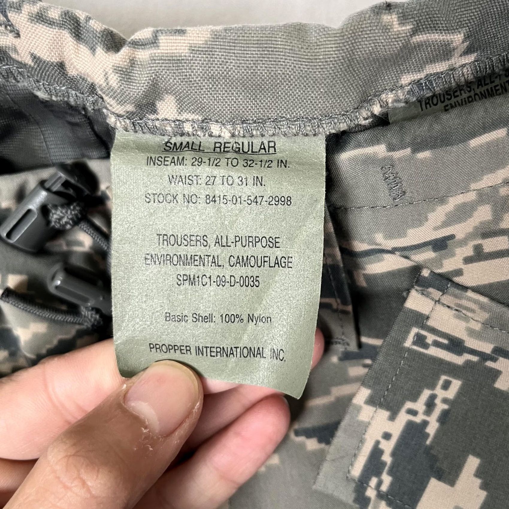 Propper Propper Pants Mens Small Regular Green ABU Tiger Camo Nylon Military Air Force Nylon Size US 29 - 5 Thumbnail