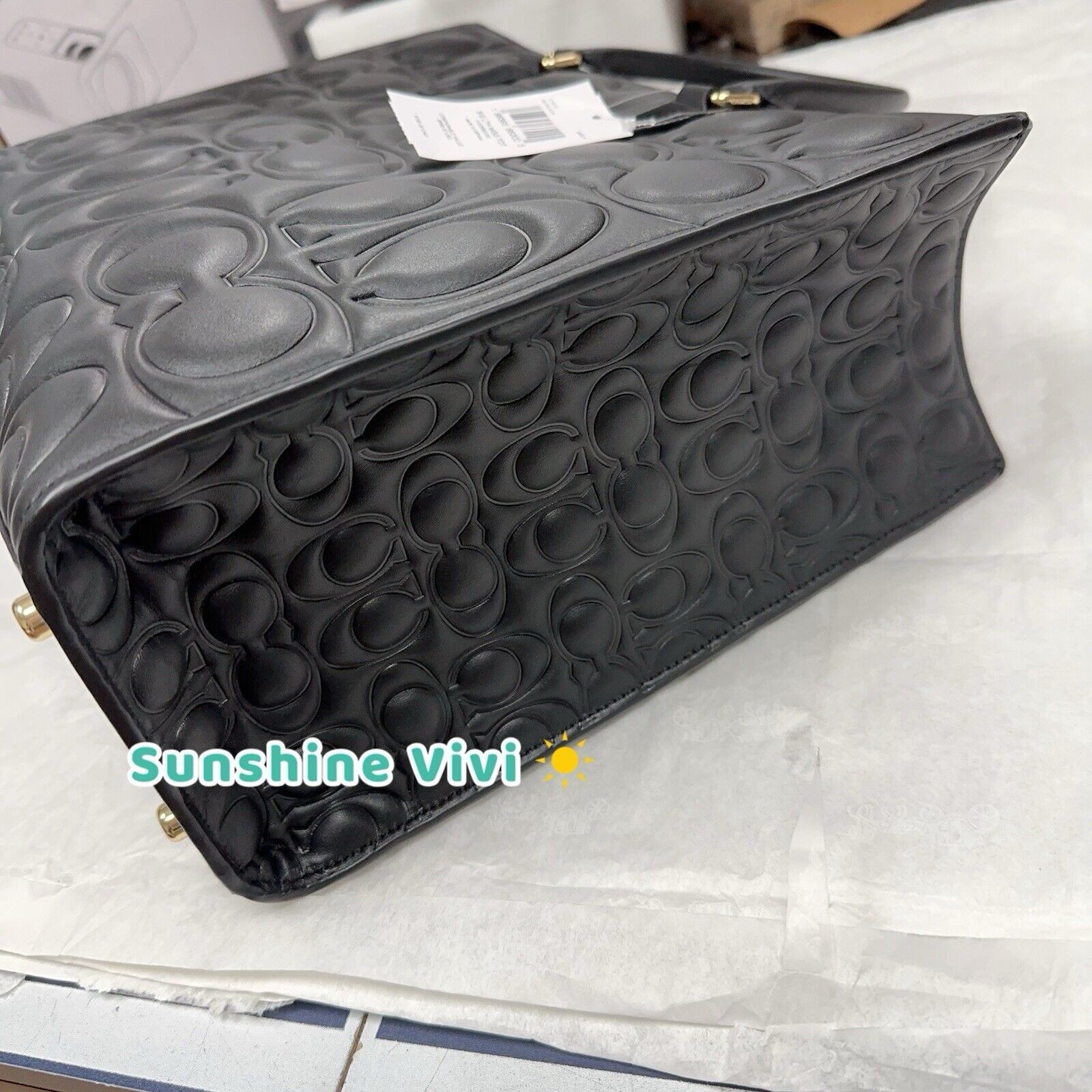 Coach NWT Limited Coach Large Maggie Tote BagLeather CY672 Black Size ONE SIZE - 4 Thumbnail