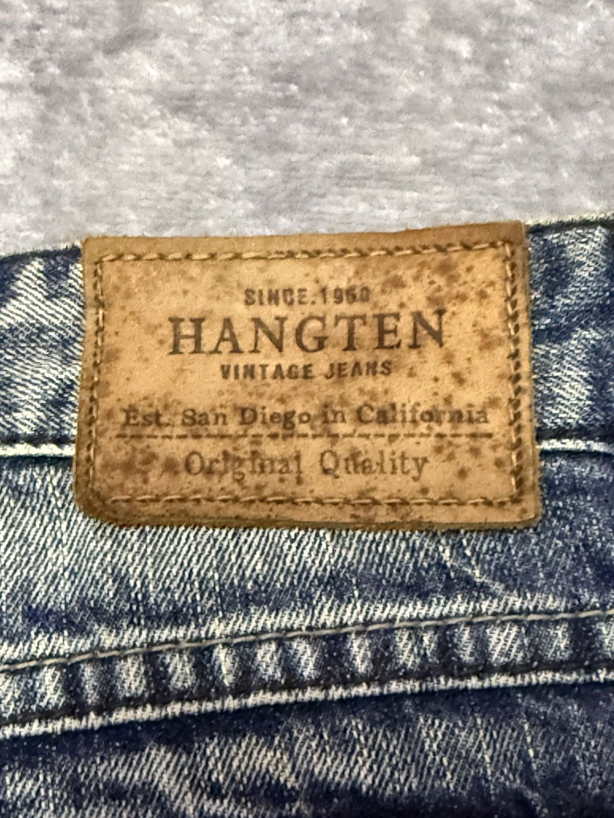 Japanese Brand Hang Ten Tribal Pocket Mud Wash Wide Leg Flared Jeans Size US 30 / EU 46 - 20 Thumbnail
