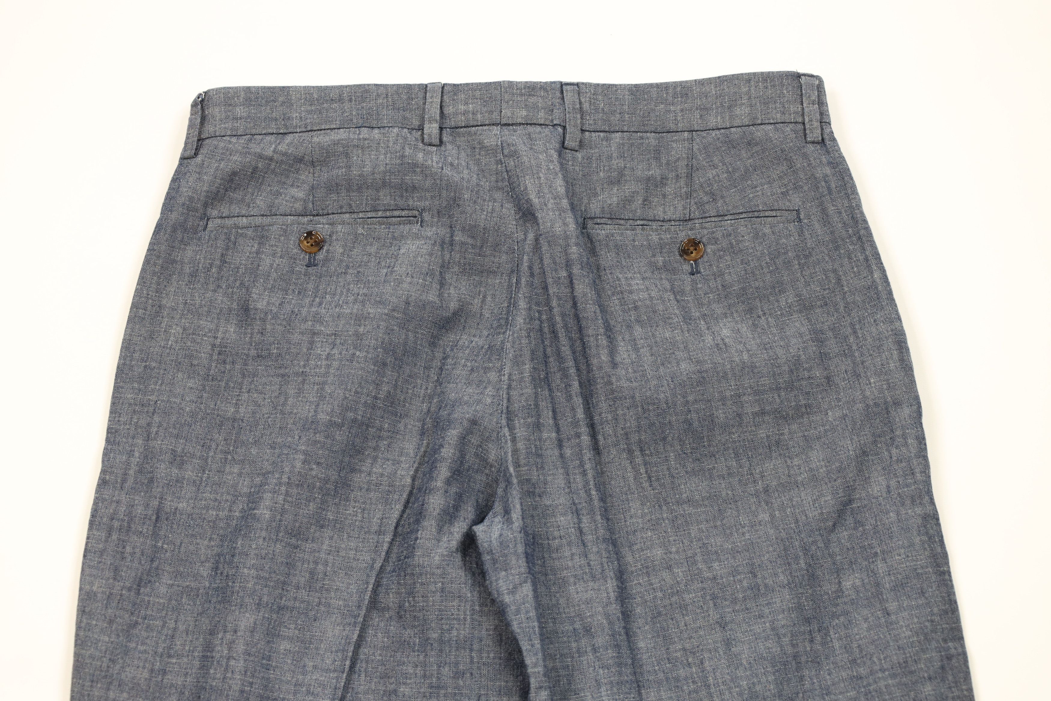 J.Crew J Crew Slim Fit Chambray Straight Leg Chino Pants Blue Size US 31 - 8 Thumbnail