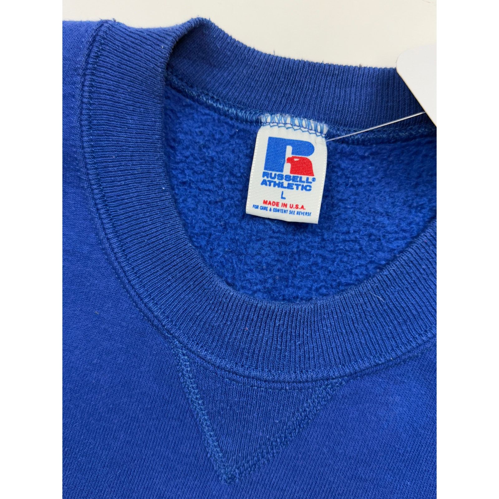 Vintage Vintage 90s Russell Athletic Crewneck Sweatshirt L Blue Size US L / EU 52-54 / 3 - 3 Thumbnail