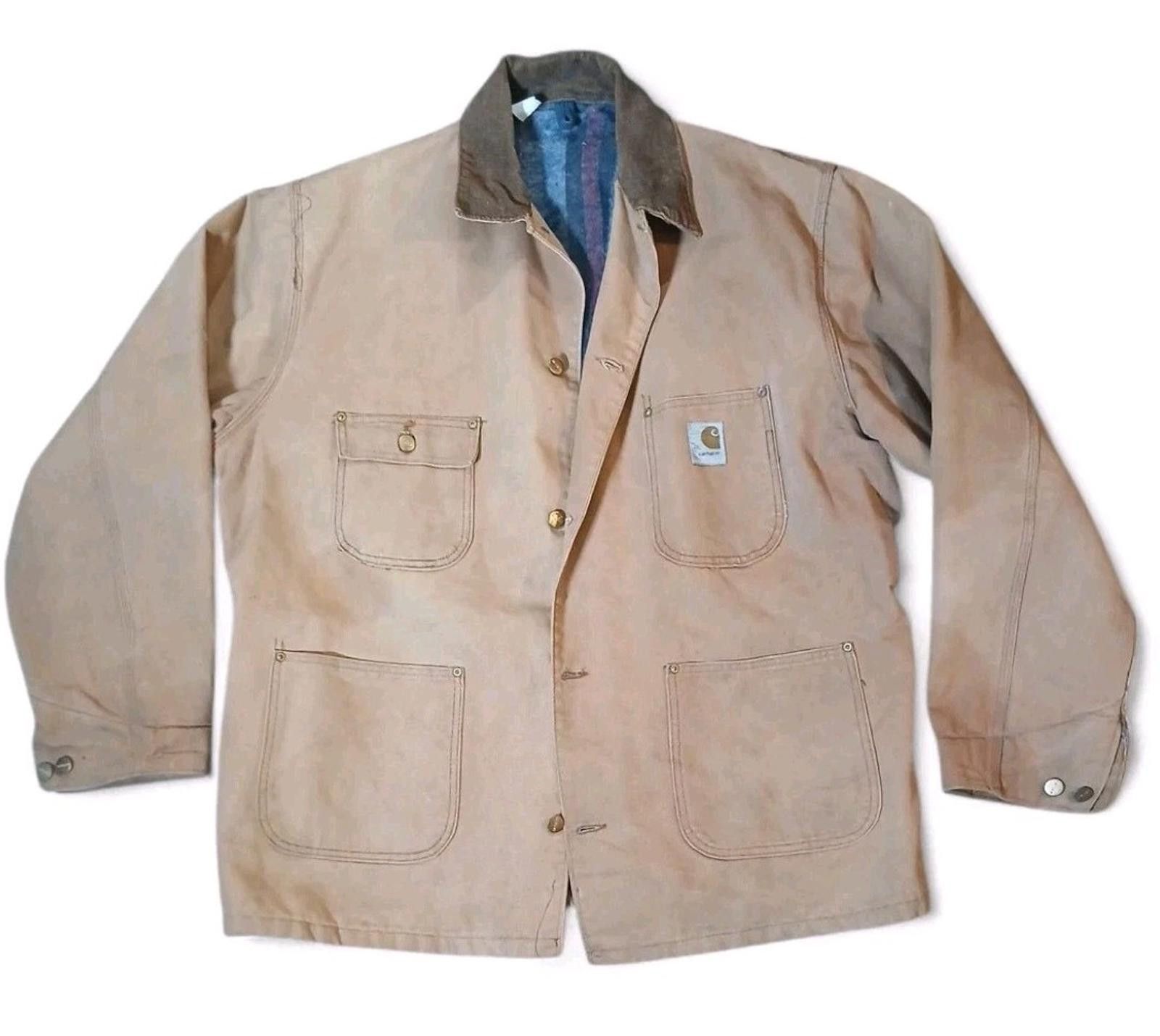 Carhartt 70s Carhartt Blanket Lined Chore Coat 40/XL Thrashed USA Size US XL / EU 56 / 4 - 1 Thumbnail