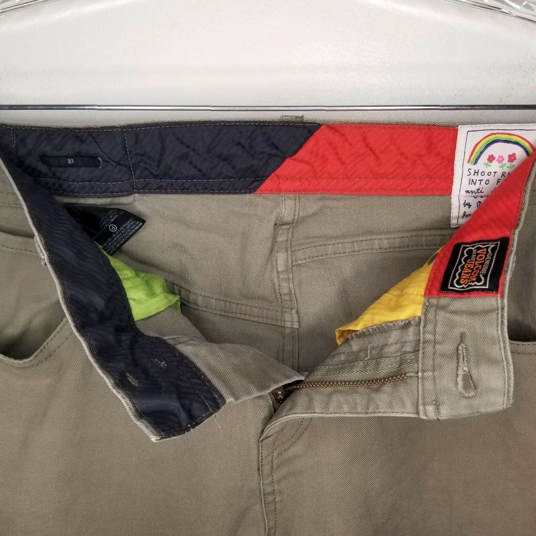 Volcom VOLCOM Chino Pants Beige Straight Size 31x25 Mens Size US 31 - 3 Thumbnail