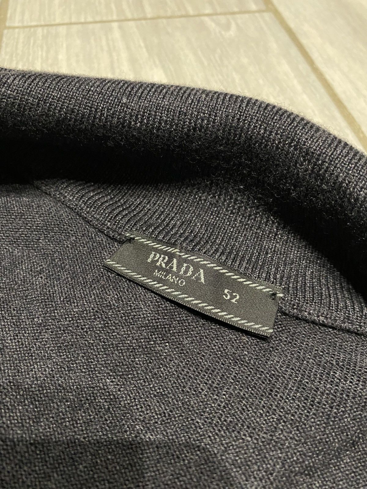 Prada Prada Prada Full Zip classic Wool Sweater Luxury Size US L / EU 52-54 / 3 - 7 Thumbnail