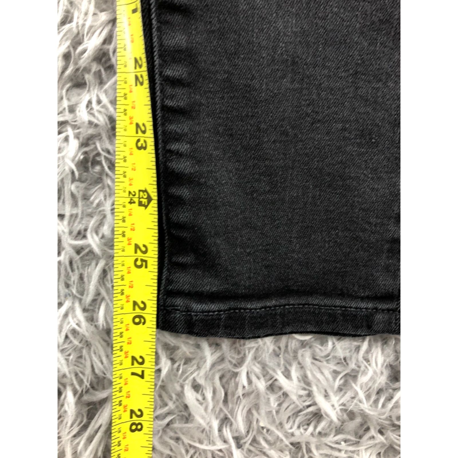 Banana Republic Banana Republic Jeans Skinny 28 Womens Dark Wash Black Denim 5-Pocket Regular Inseam 27in Rise Mid Button Zipper Belt Loops Cotton Stretch Comfort Size 28" / US 6 / IT 42 - 3 Thumbnail