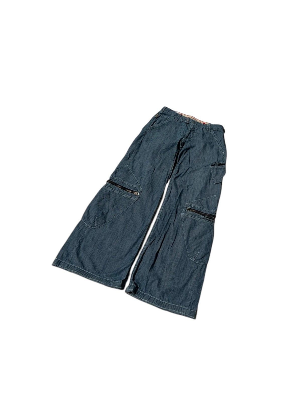 Other Armani Jeans Zip Cargo Pants in Washed Denim (2004–2006) Size US 32 / EU 48 - 9 Thumbnail