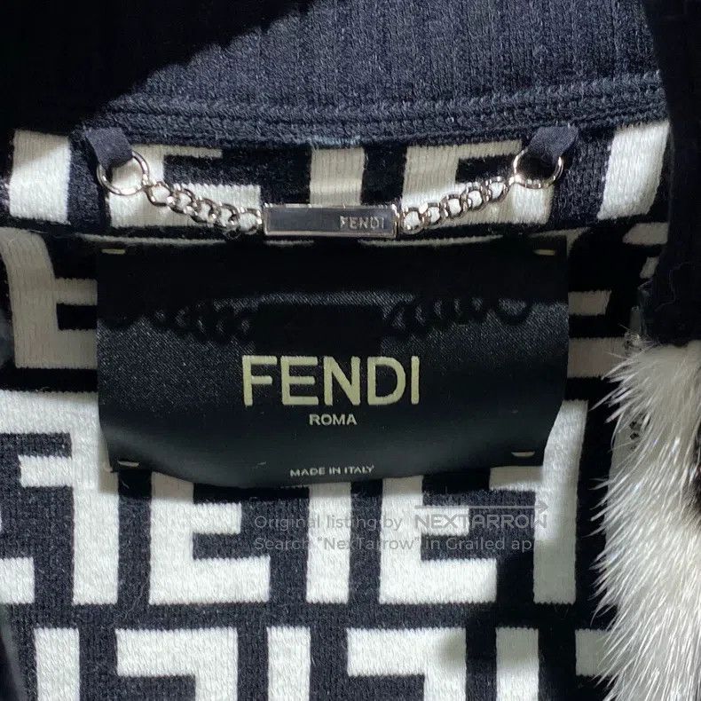 Fendi Fendi Black and white floral mink fur fur coat Size XS / US 0-2 / IT 36-38 - 3 Thumbnail