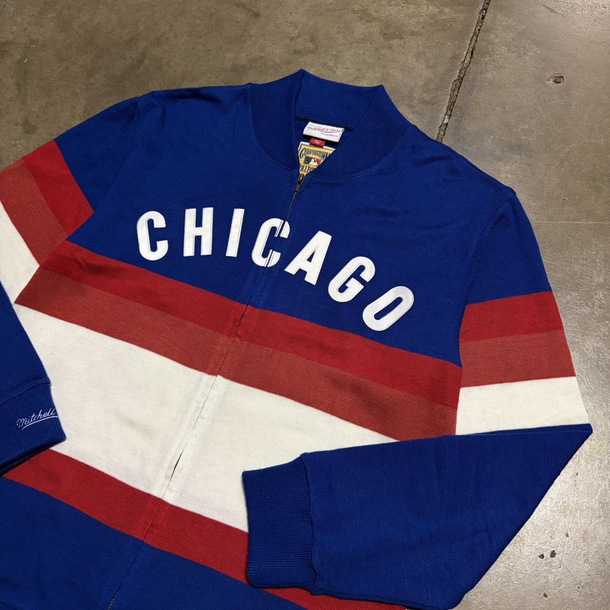 Mitchell & Ness Mitchell Ness Chicago Cubs Track Jacket Sweater Knitwear Size US XL / EU 56 / 4 - 5 Thumbnail