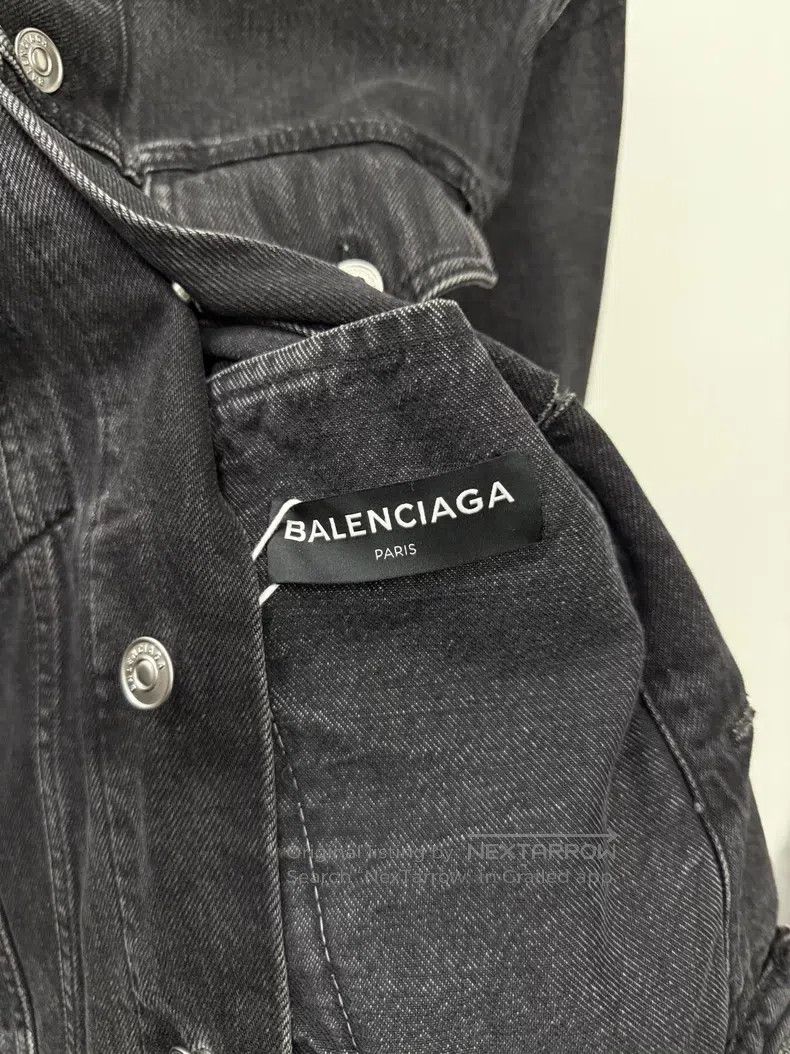 Balenciaga Balenciaga Sinner Destroyed Distressed Denim Jacket Size US S / EU 44-46 / 1 - 7 Thumbnail