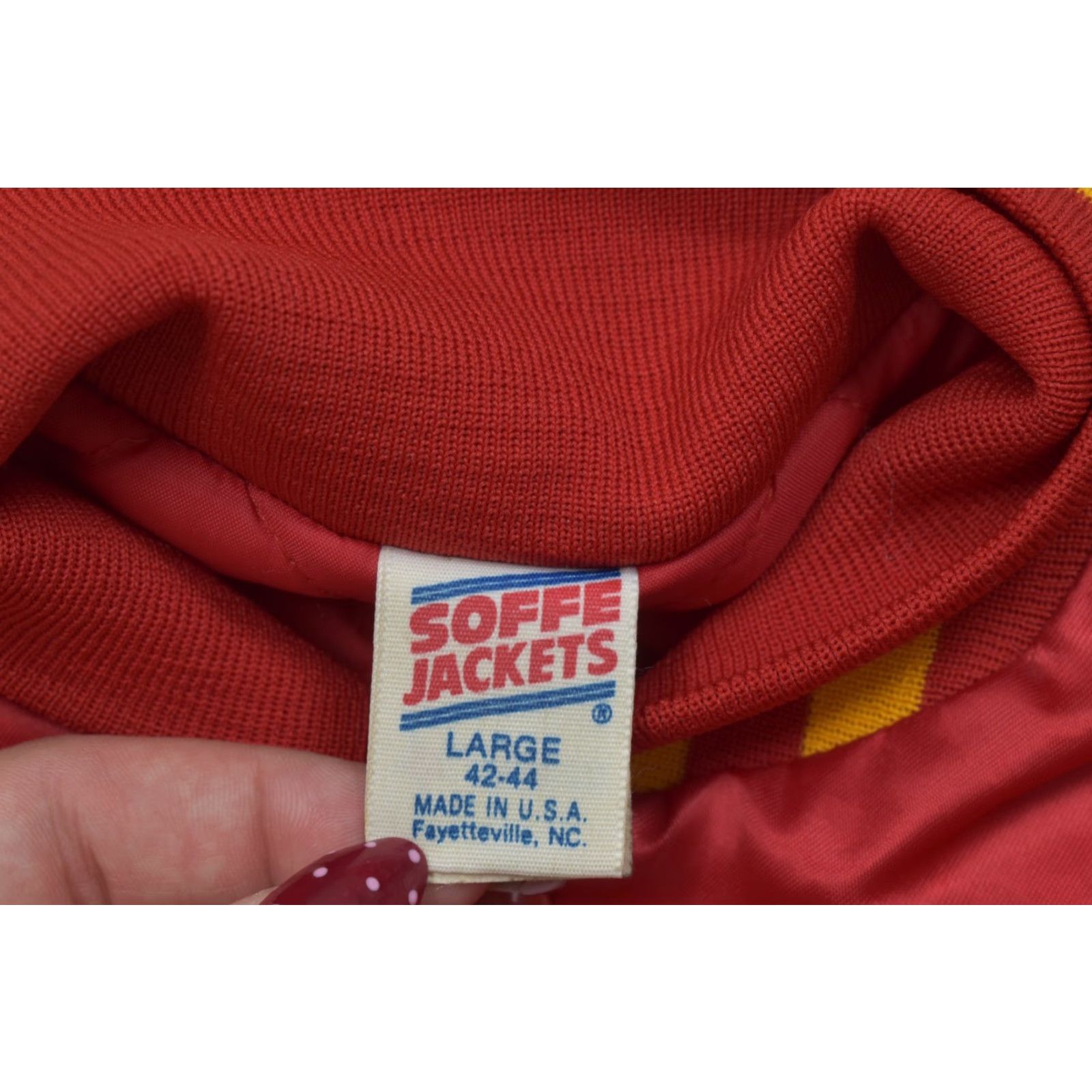 Soffe VINTAGE Soffe Jacket Mens L Red Satin Bomber Jacket US Marines Force Recon Size US L / EU 52-54 / 3 - 8 Thumbnail