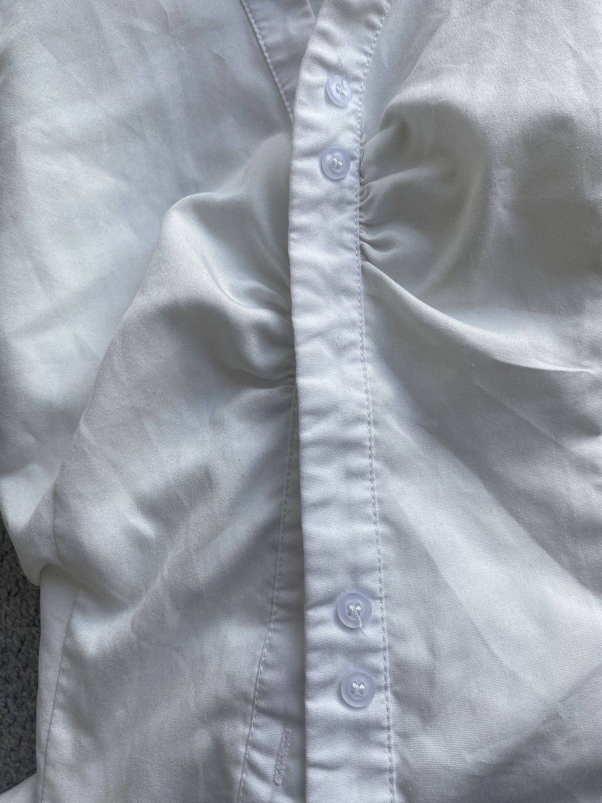 BEAUTY&YOUTH × Vintage Vintage white button up waist snatched Size S / US 4 / IT 40 - 4 Thumbnail