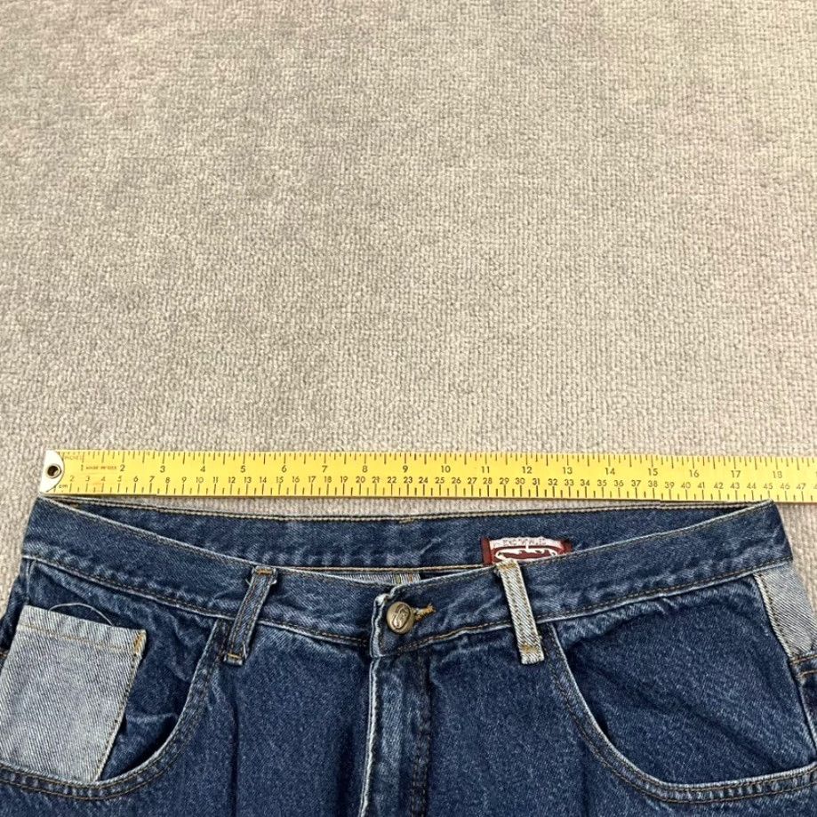 Ecko Unltd. ECKO UNLTD Jeans Men 36 x 34 Blue Denim Wide-Leg Baggy 11" Patchwork Skater Y2K Vintage? No Size US 36 / EU 52 - 4 Thumbnail