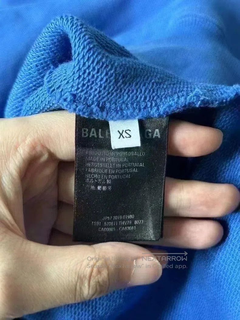Balenciaga Balenciaga Blue Back Logo Hoodie. Size US XS / EU 42 / 0 - 4 Thumbnail
