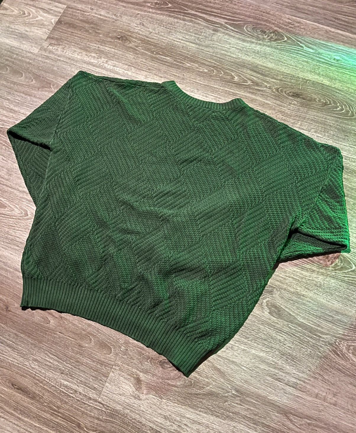 Lacoste Lacoste Green Knit Sweater / Pullover Size US XL / EU 56 / 4 - 4 Thumbnail