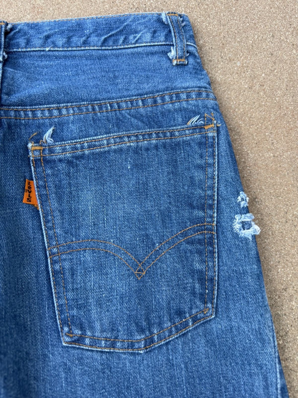 Levi's Vtg 70’s Levi’s 646 Orange Tab Bellbottom Flare Jeans 29x30 Size US 29 - 8 Thumbnail