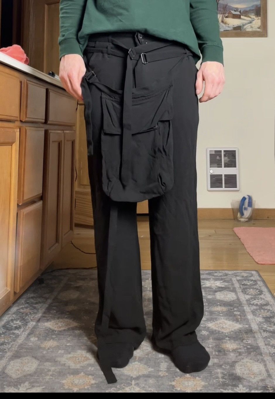Ann Demeulemeester Ann Demeulemeester Silk Bondage Cargo Pants Size US 30 / EU 46 - 15 Thumbnail