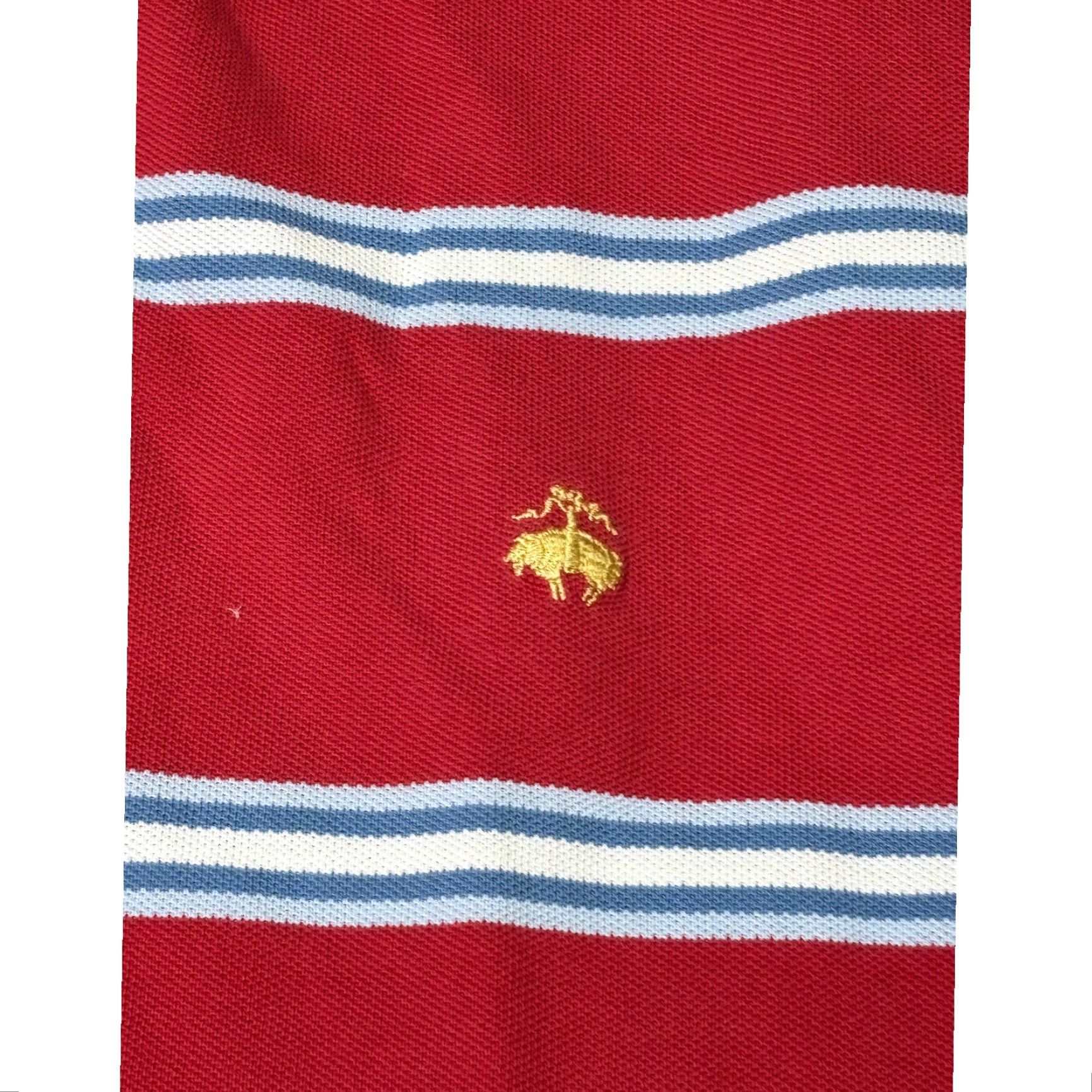 Brooks Brothers Brooks Brothers Polo Shirt Striped Red Short Sleeve Cotton Blend Performance Button-Down Collar XL Mens Size US XL / EU 56 / 4 - 2 Thumbnail