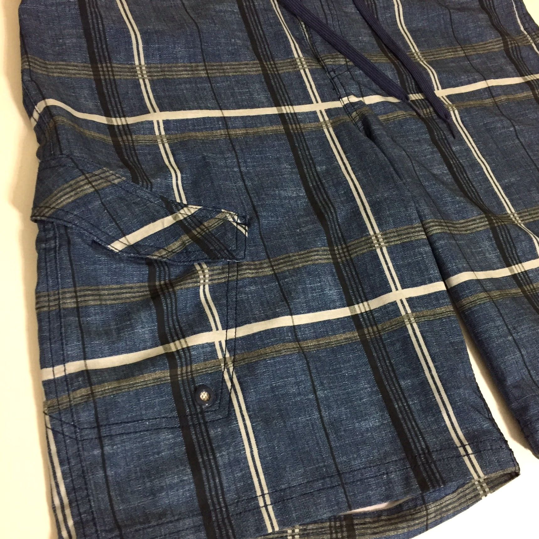 Mossimo Mossimo Trunks Mens Size 38 Bottom Swim Blue Plaid Size US 38 / EU 54 - 4 Thumbnail