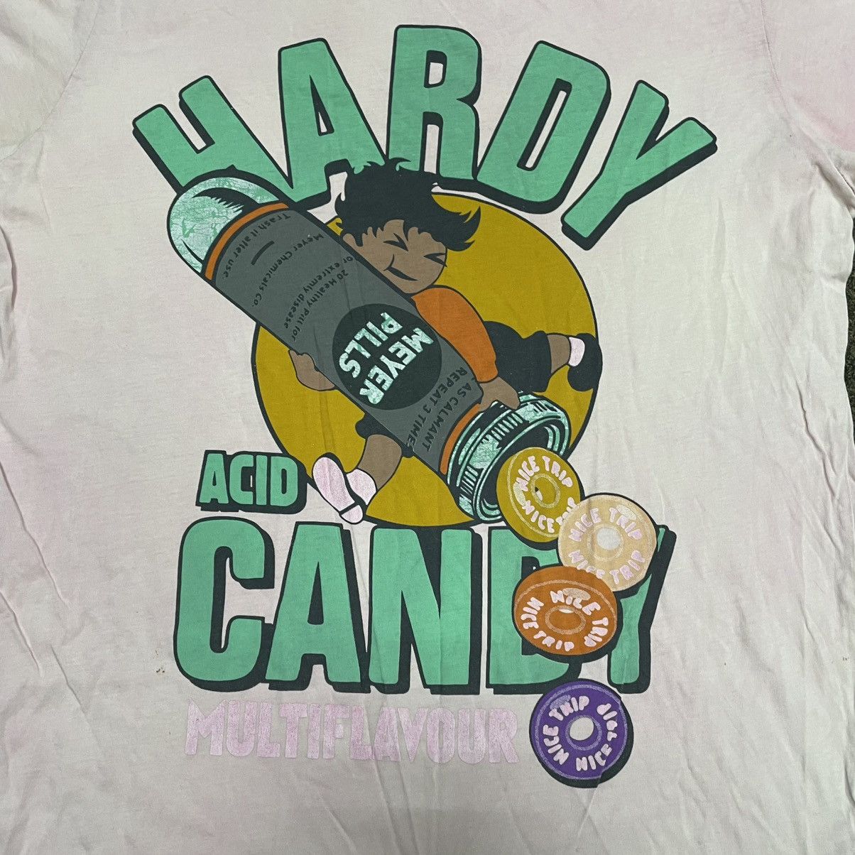 Vintage Vintage Y2K Graphic Tee Acid Trip Cartoon Print Cream Rave M Size US M / EU 48-50 / 2 - 5 Thumbnail