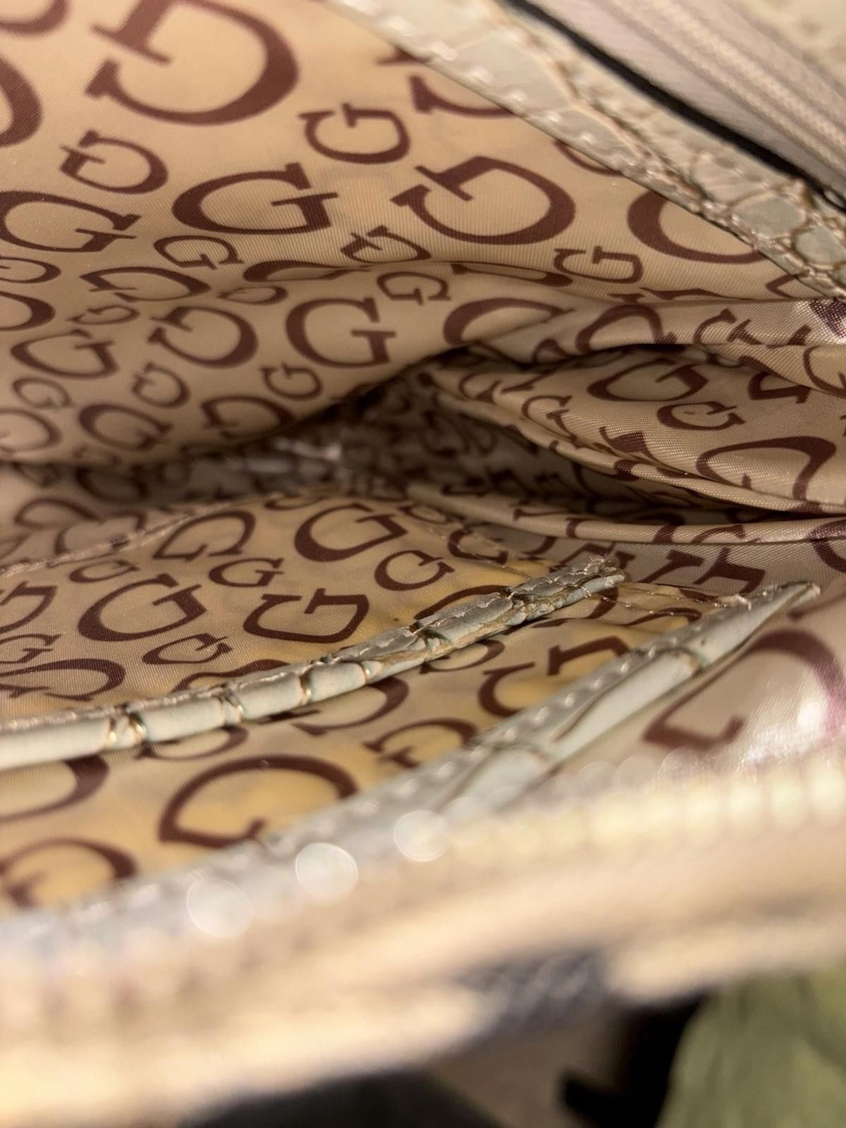 Guess Vintage Guess Leopard Canvas Croc Leather Studded Hobo Bag Size ONE SIZE - 9 Thumbnail