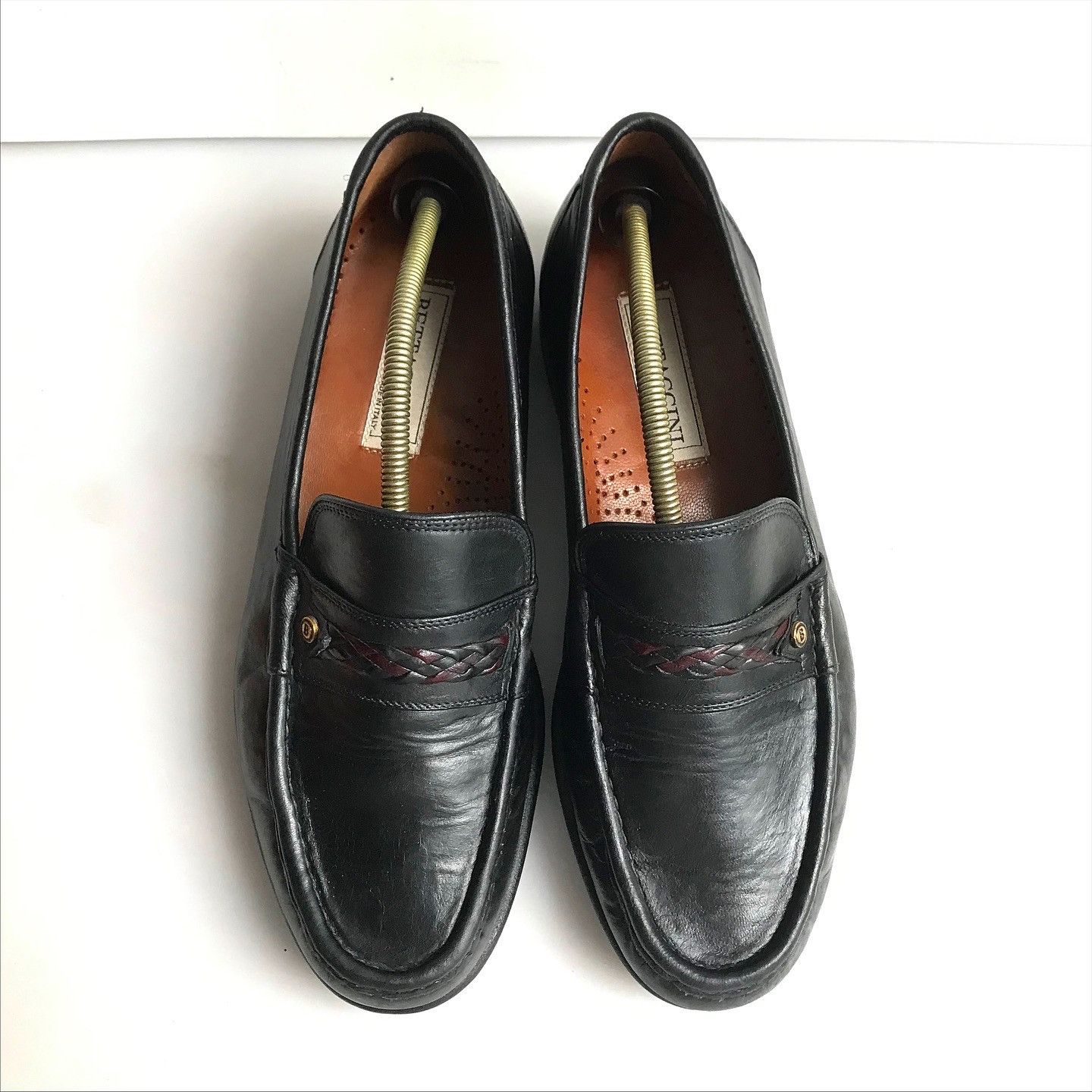 Vintage Vintage Italian Black Penny Loafers Adrian Tassle Bettaccini Size US 6 / EU 39 - 1 Thumbnail