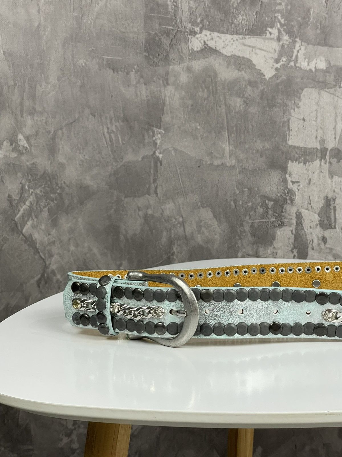 Hysteric Glamour × If Six Was Nine Rhinestone belt B.B. Simons styled Y2K Archive Leather belt Size ONE SIZE - 2 Thumbnail